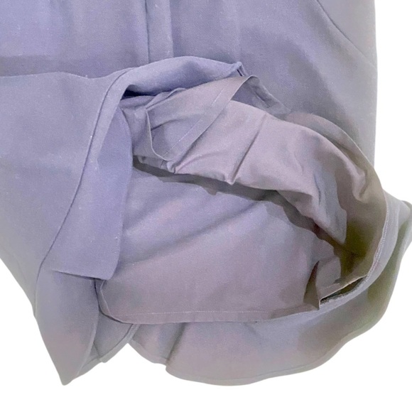 Ann Taylor navy lined pencil skirt ruffle hem above the knee size 10 petite - Picture 4 of 6